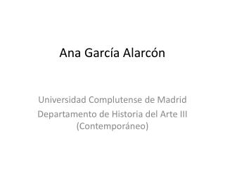 Ana García Alarcón