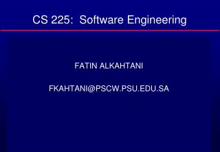 CS 225: Software Engineering