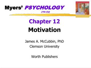 Myers’ PSYCHOLOGY 				(7th Ed)