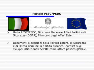 Portale PESC/PSDC