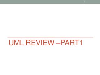 UML Review –part1