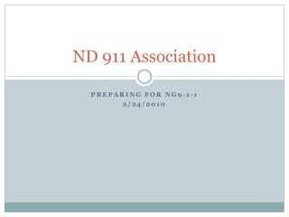 ND 911 Association