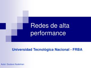 Redes de alta performance