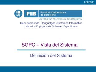 SGPC – Vista del Sistema