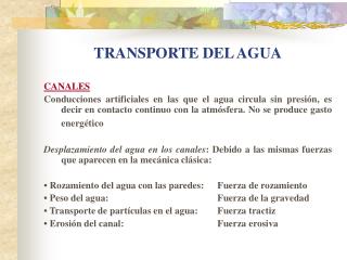 TRANSPORTE DEL AGUA