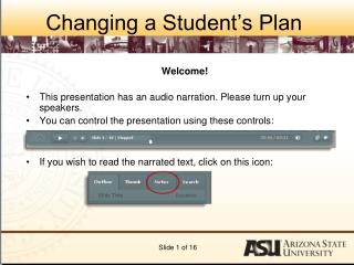 Changing a Student’s Plan