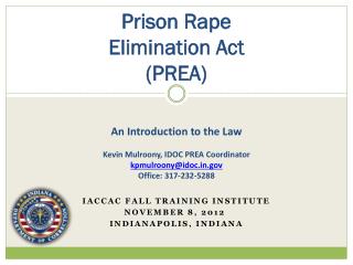 IACCAC Fall Training Institute November 8, 2012  Indianapolis, Indiana