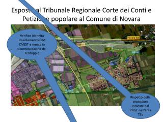 Esposto al Tribunale Regionale Corte dei Conti e Petizione popolare al Comune di Novara