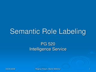 Semantic Role Labeling