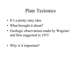 Plate Tectonics