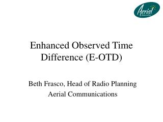 Enhanced Observed Time Difference (E-OTD)