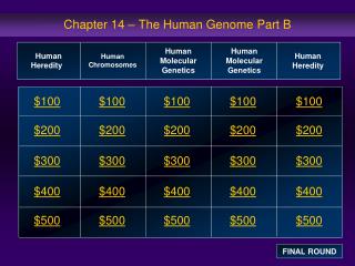 Chapter 14 – The Human Genome Part B