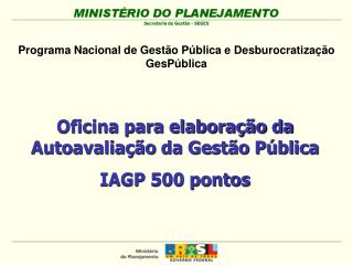 Programa Nacional de Gestão Pública e Desburocratização GesPública