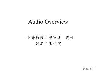 Audio Overview