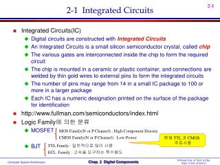 2-1 Integrated Circuits