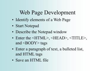 Web Page Development