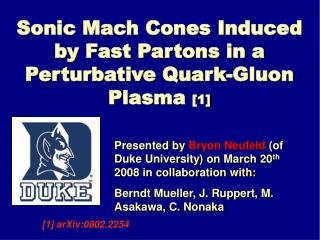 Sonic Mach Cones Induced by Fast Partons in a Perturbative Quark-Gluon Plasma [1]