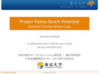 Proper Heavy Quark Potential from the Thermal Wilson Loop
