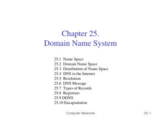 Chapter 25. Domain Name System