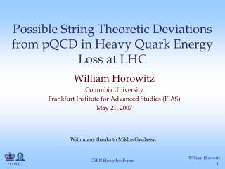 Possible String Theoretic Deviations from pQCD in Heavy Quark Energy Loss at LHC