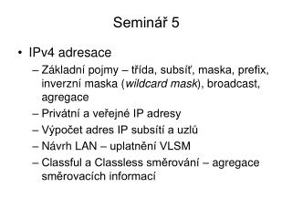 Seminář 5