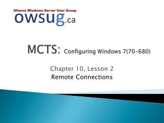 MCTS: Configuring Windows 7(70-680)