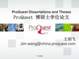 ProQuest Dissertations and Theses ProQuest 博硕士学位论文