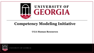 Competency Modeling Initiative UGA Human Resources