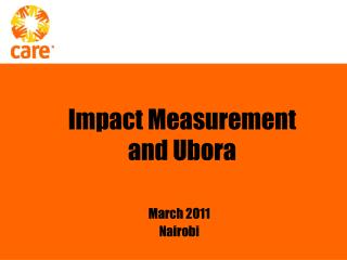 Impact Measurement and Ubora