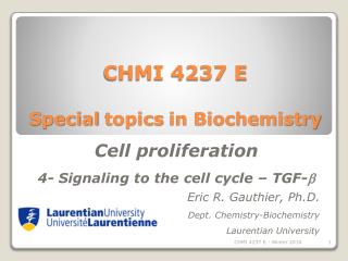 CHMI 4237 E Special topics in Biochemistry