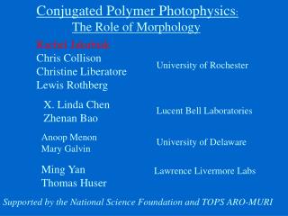 Conjugated Polymer Photophysics : The Role of Morphology