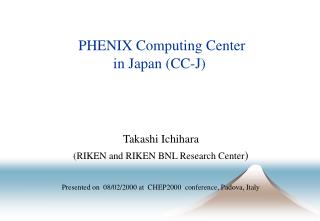 PHENIX Computing Center in Japan (CC-J)