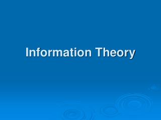 Information Theory