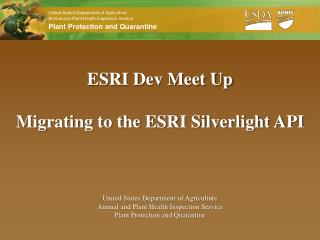 ESRI Dev Meet Up Migrating to the ESRI Silverlight API