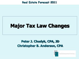 Major Tax Law Changes