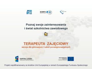 TERAPEUTA ZAJĘCIOWY wersja dla gimnazjum i szkół ponadgimnazjalnych