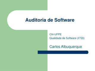 Auditoria de Software