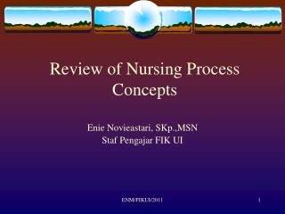 Review of Nursing Process Concepts