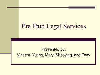 Pre-Paid Legal Services