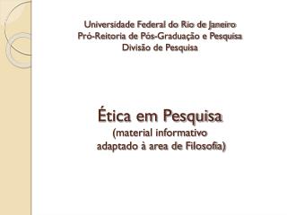 Integridade científica e conduta responsável