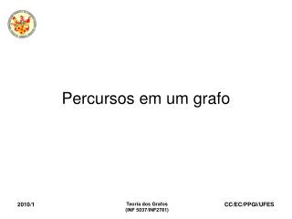 Percursos em um grafo