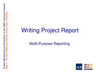 Writing Project Report