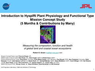 Introduction to HyspIRI Plant Physiology and Functional Type Mission Concept Study