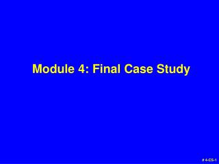 Module 4: Final Case Study