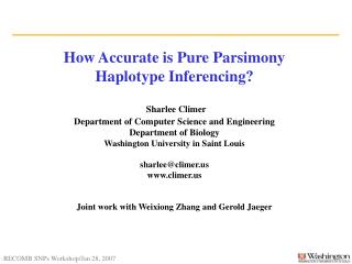 Pure Parsimony