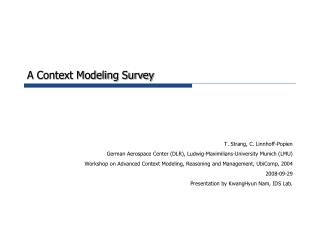 A Context Modeling Survey
