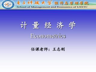计 量 经 济 学 Econometrics 任课老师：王志刚