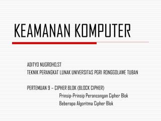 KEAMANAN KOMPUTER