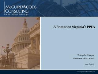 A Primer on Virginia’s PPEA