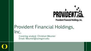 Provident Financial Holdings, Inc.